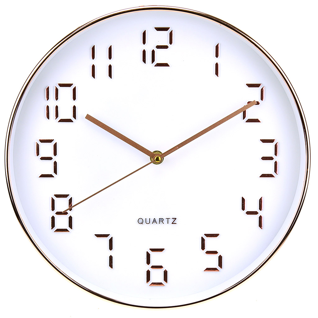 Часы настенные "Некст" д30х4,7см, мягкий ход, циферблат белый, пластм. медный (Китай)