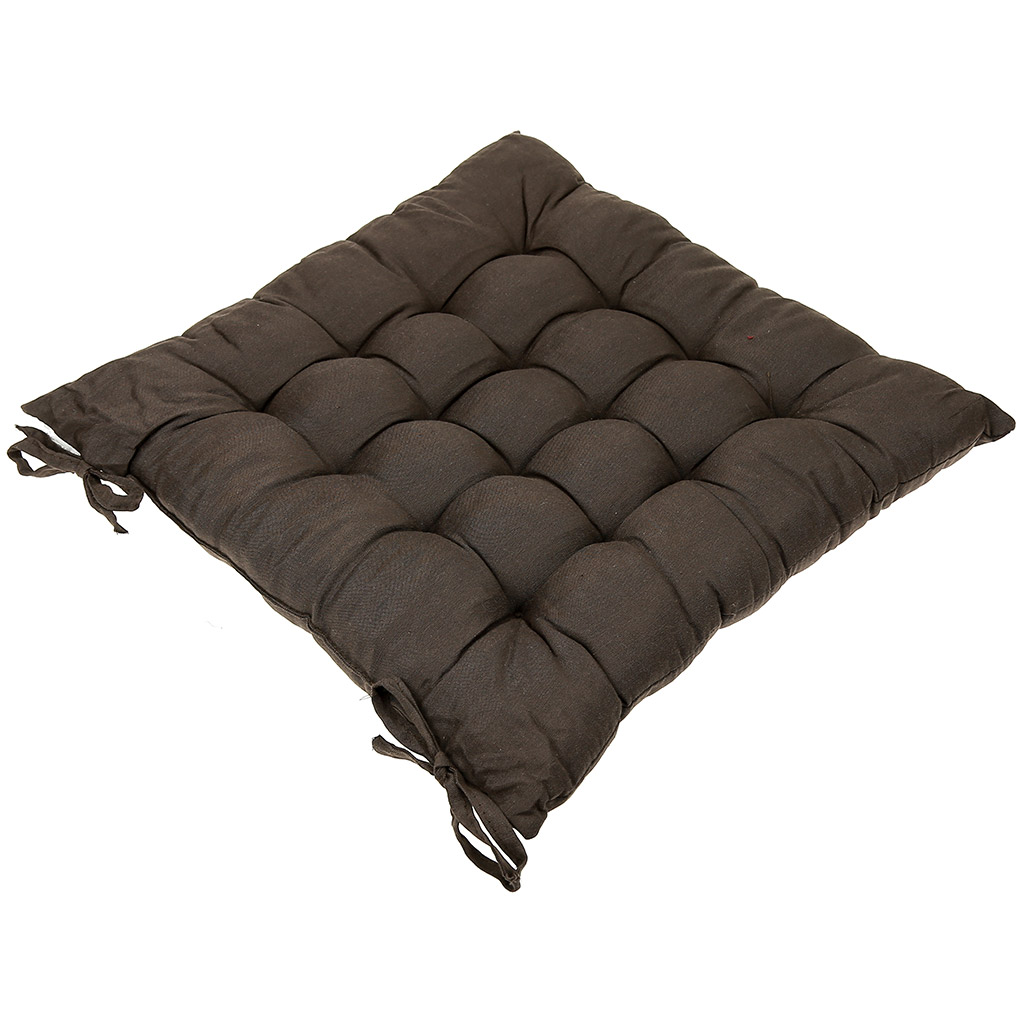 Подушка для стула 40х40х5см "Сицилия" шоколадный, 100% полиэстер (наполнитель синтепон) (Китай)