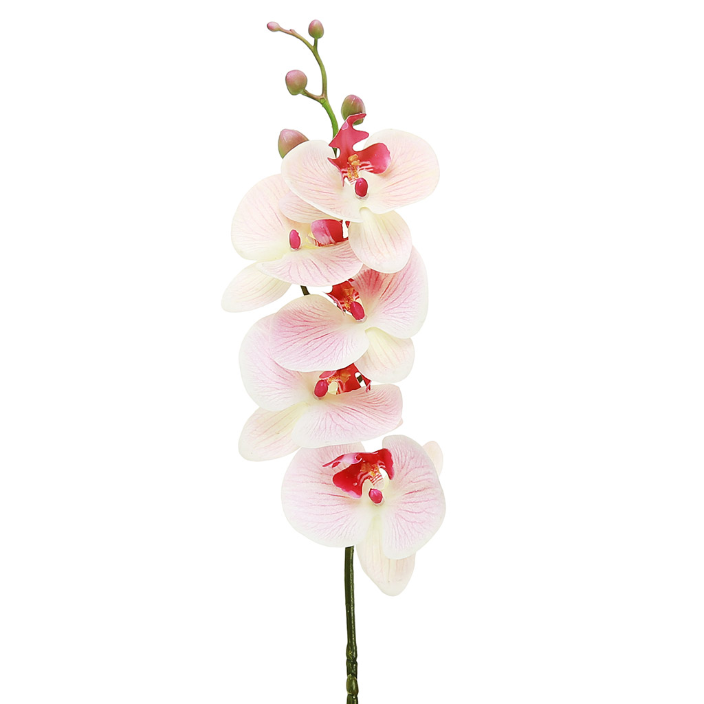 Цветок "Орхидея" цвет - розовый, 86см, 5 цветков, 5 бутонов (Китай)