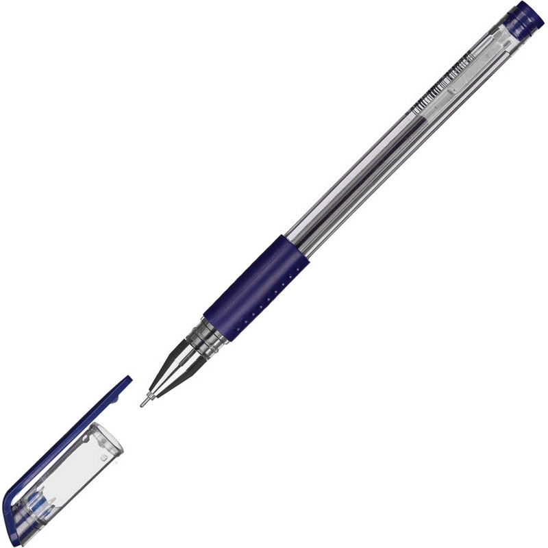 Ручка гелевая Attache Gelios-030 синий стерж, игольчатый, 0,5мм