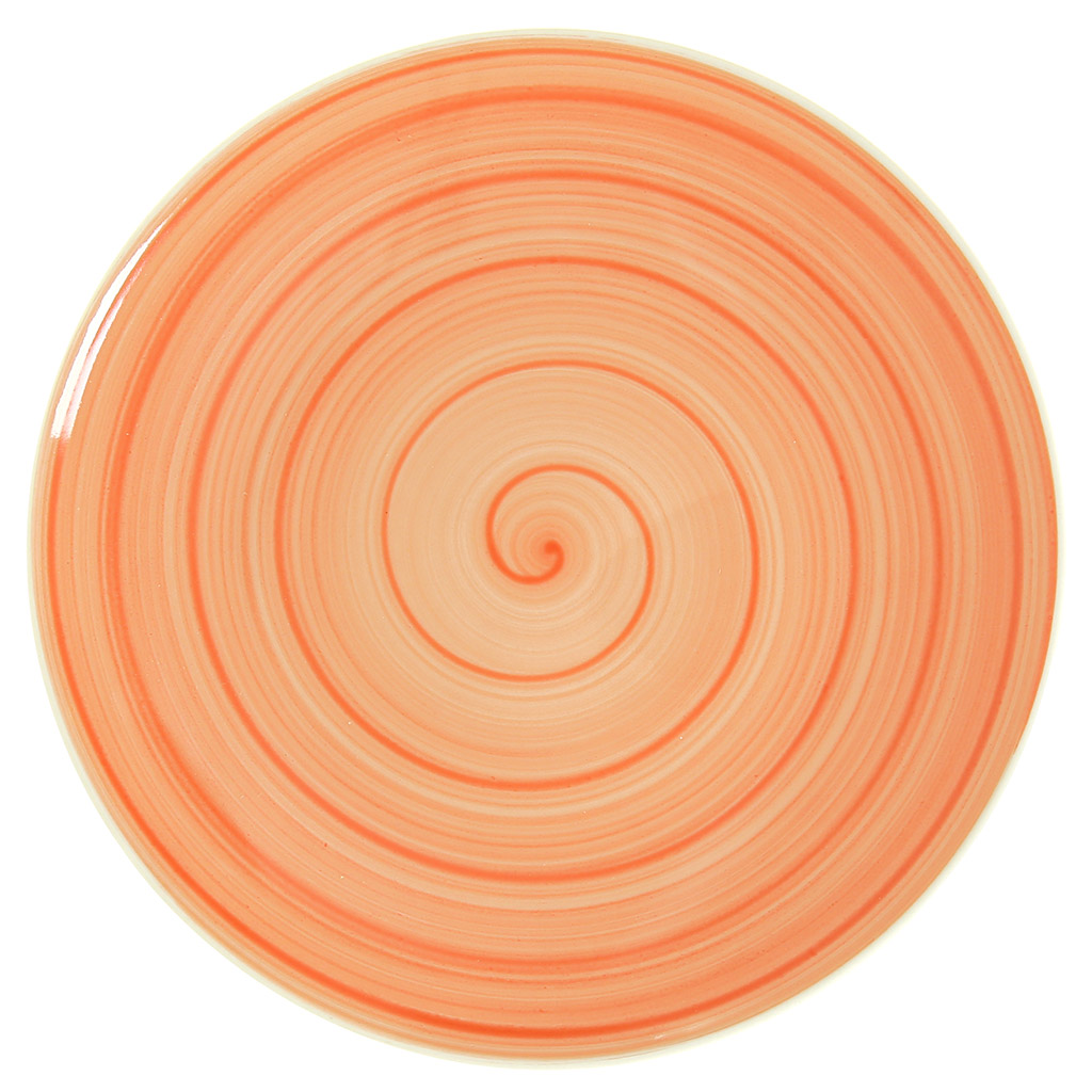Тарелка мелкая фарфоровая "Infinity" д240мм, форма "Универсал", оранжевый (Беларусь)