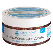 Гель-скраб для душа 250мл "Detox-пилинг" с экстрактом жемчуга, в банке д9,2см, h5,9см, "Clean Home Beauty Care" (Россия)