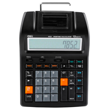 Калькулятор печатающий Deli EM121-EU,12-разряд, черный