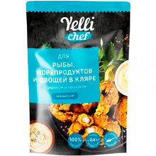 Кляр нежный Yelli Chef для рыбы, морепродуктов и овощей в кляре с укропом и чесноком, 200 г