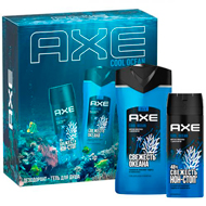 Набор подарочный Axe Cool Ocean, гель для душа и шампунь, 250 мл + дезодорант-аэрозоль, 150 мл