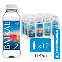 Вода негазированная питьевая BAIKAL 430, 0,45 л