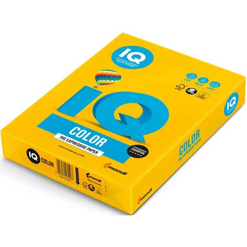 Бумага IQ Color intensive А4, 80г/м2, 500л. (ярко-желтый)
