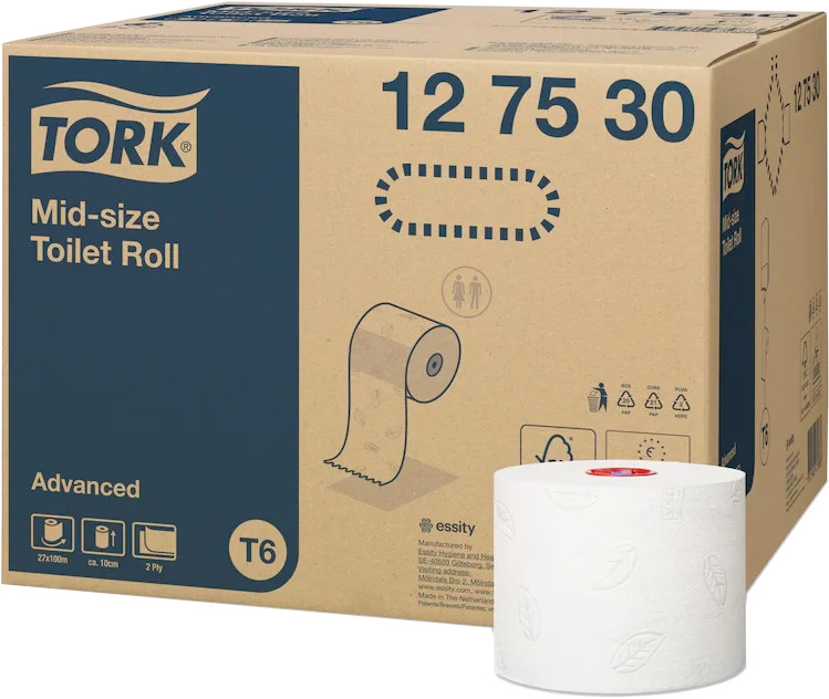 Бумага туалетная для держ.Tork Mid-size Т6 Advanced 2 сл.100м 27рул