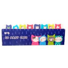 Клейкие закладки бумажные M&G So Many Cats, 8 бл по 20 л, принт, 15x53 мм