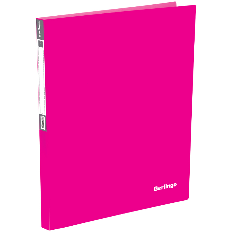 Папка с 40 вкладышами Berlingo Neon, 21мм, 700мкм, неоновая розовая