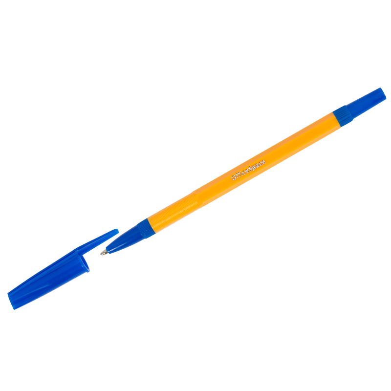 Ручка шариковая OfficeSpace 907 Orange синяя, 1,0мм, желтый корпус