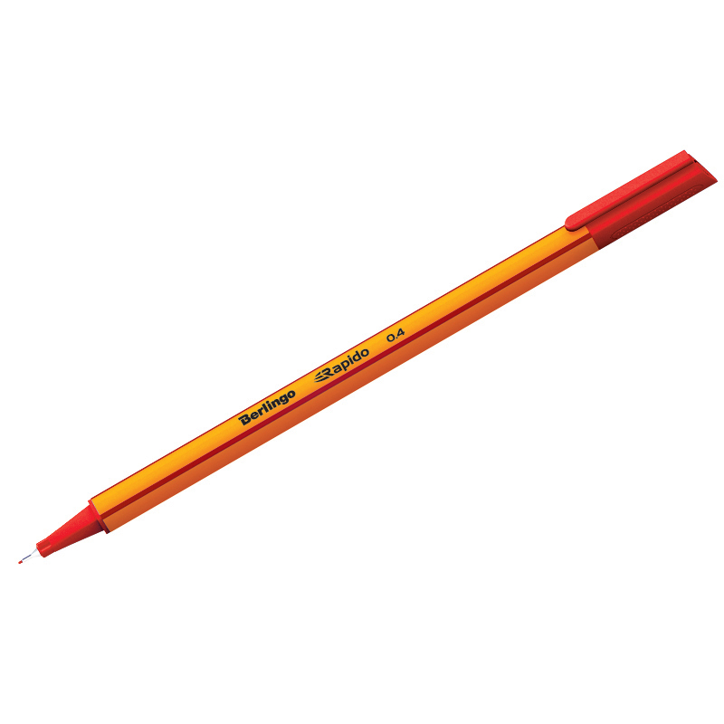 Ручка капиллярная Berlingo Rapido красная, 0,4мм, трехгранная