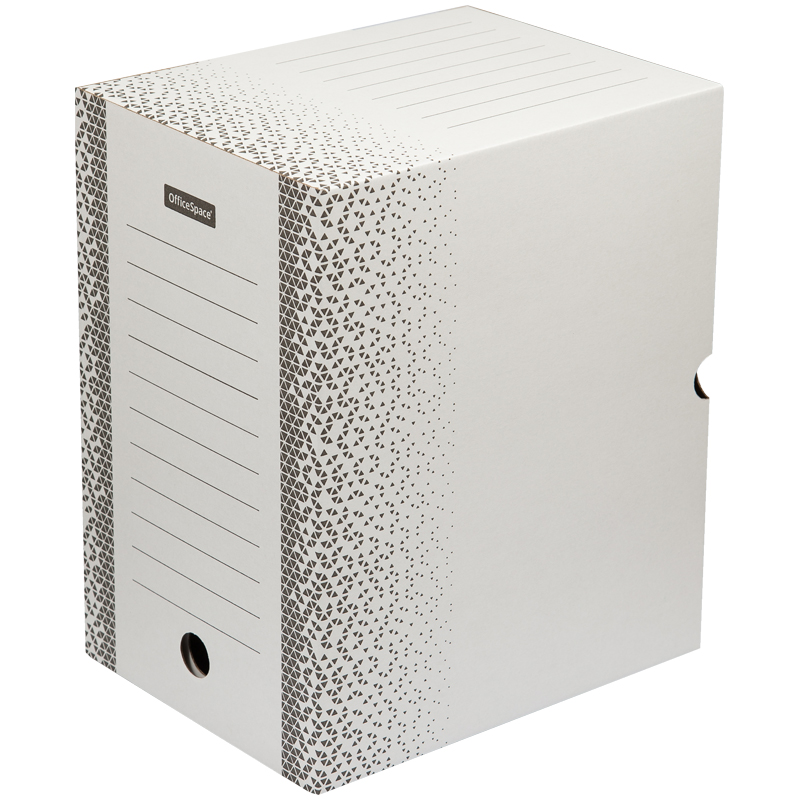 Короб архивный с клапаном OfficeSpace Standard плотный, микрогофрокартон, 200мм, белый, до 1800л.