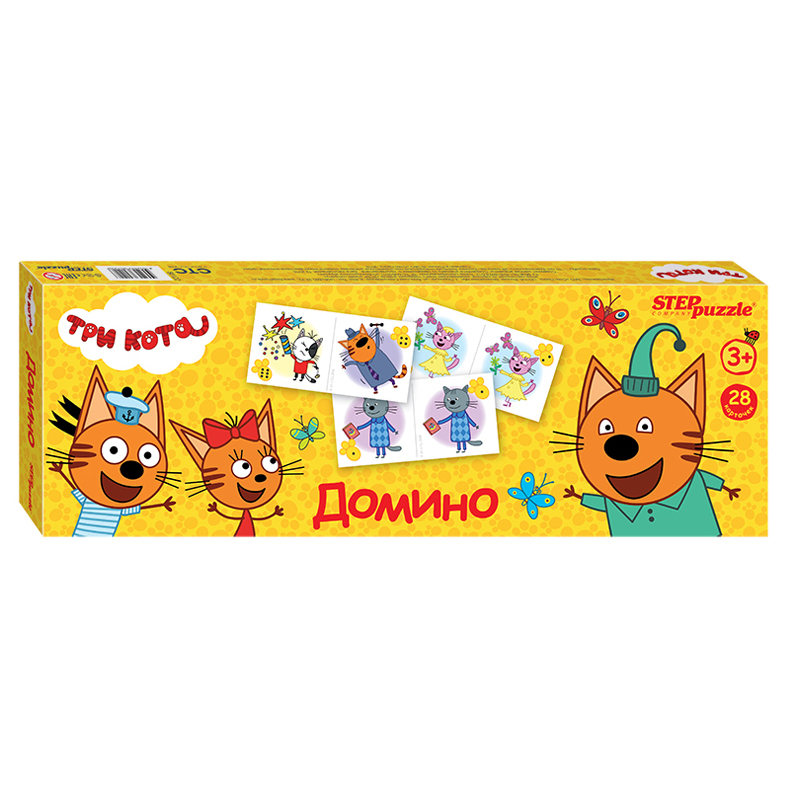 Игра настольная Домино, Step Puzzle Три Кота, картонная коробка