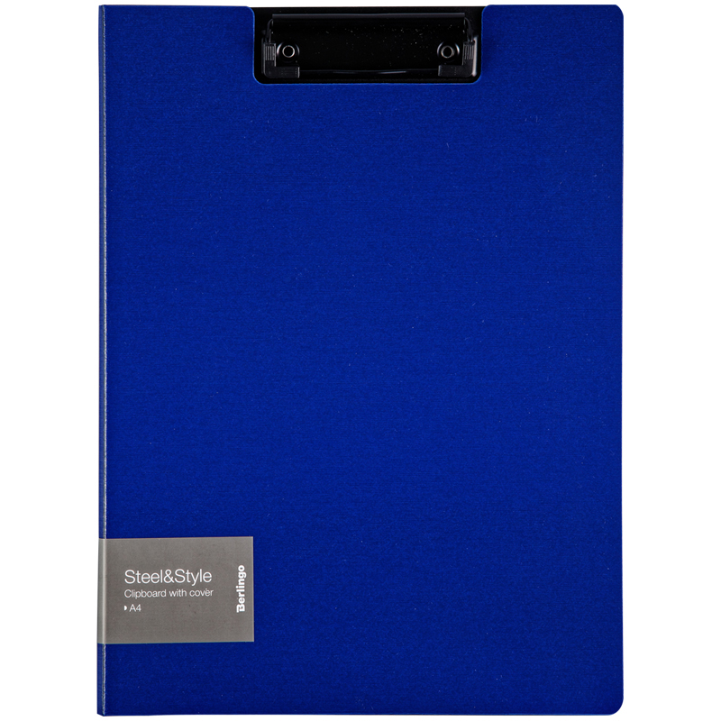 Папка-планшет с зажимом Berlingo Steel Style A4, пластик (полифом), синяя