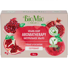 Мыло натуральное BioMio Vegan-Soap Aromatherapy Гранат и базилик, 90 г