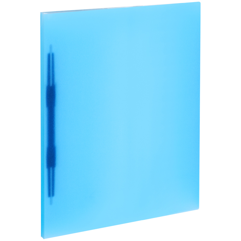 Папка с пружинным cкоросшивателем OfficeSpace, 14мм, 400мкм, синяя полупрозрачная