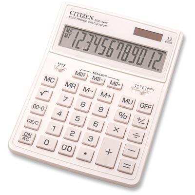Калькулятор настольный Citizen SDC444XRWHE, 12 разрядов