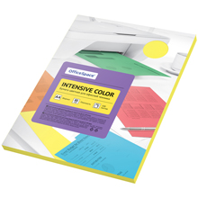 Бумага цветная OfficeSpace "Intensive Color", А4, 80г/м?, 100л., (желтый)