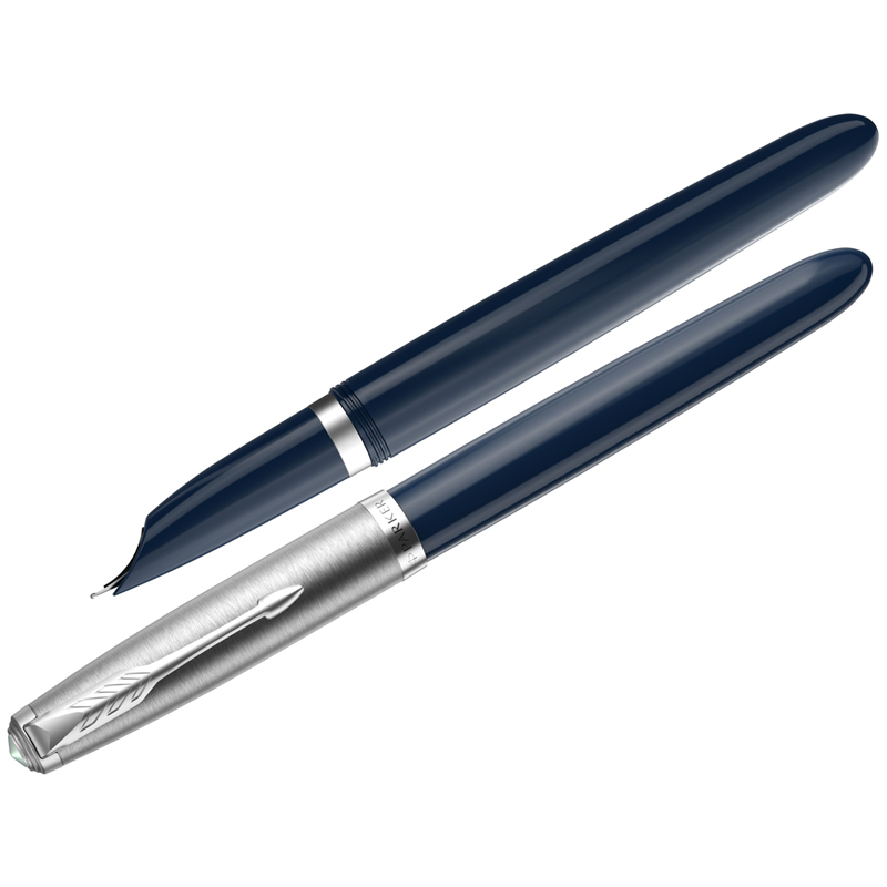 Ручка перьевая Parker 51 Midnight Blue CT черная, 0,8мм, подарочная упаковка