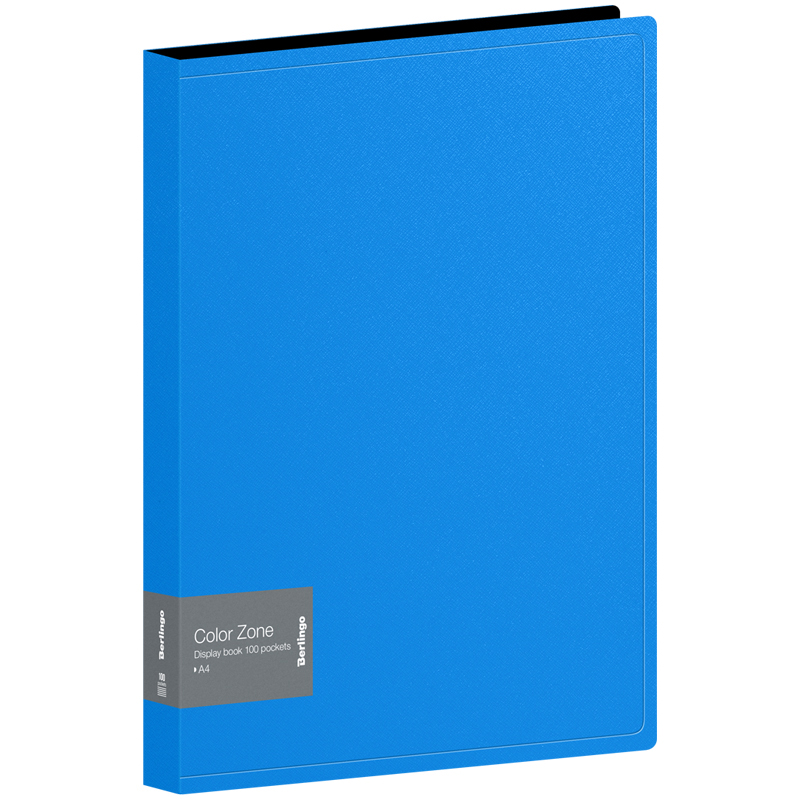Папка со 100 вкладышами Berlingo Color Zone, 30мм, 1000мкм, синяя