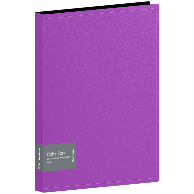 Папка со 100 вкладышами Berlingo Color Zone, 30мм, 1000мкм, фиолетовая