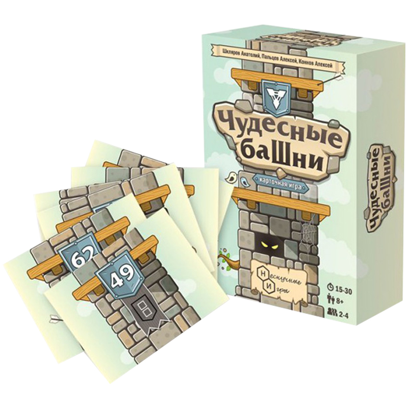 Игра настольная Нескучные игры Чудесные башни, картонная коробка