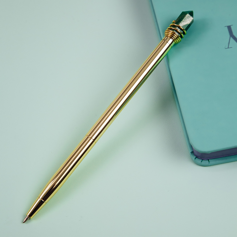 Ручка шариковая автоматическая MESHU Gloss crystal синяя, 1,0мм