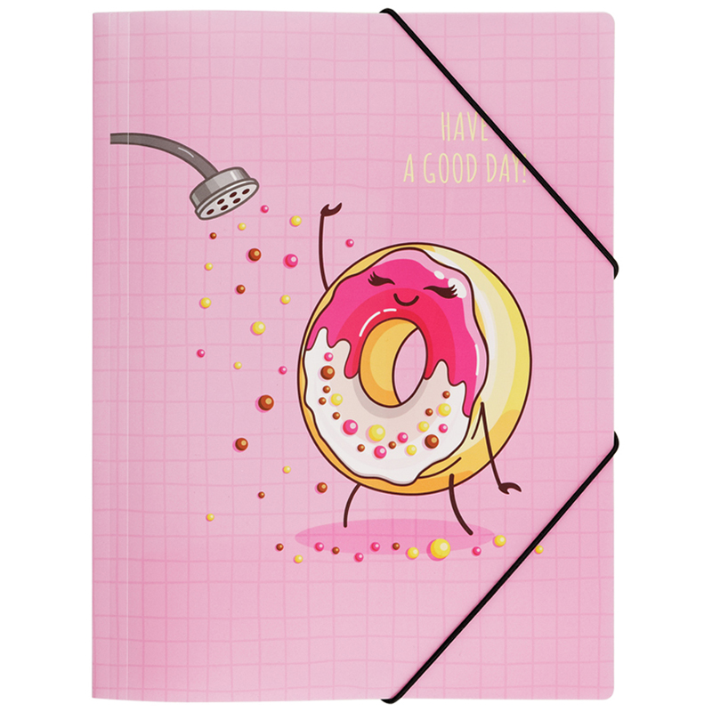 Папка на резинке MESHU Donuts life А4, 500мкм