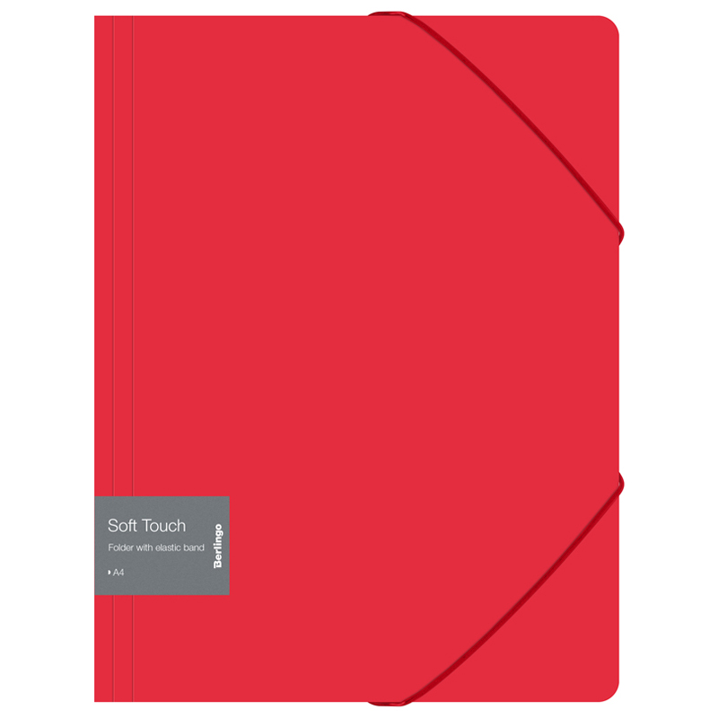 Папка на резинке Berlingo Soft Touch А4, 600мкм, красная