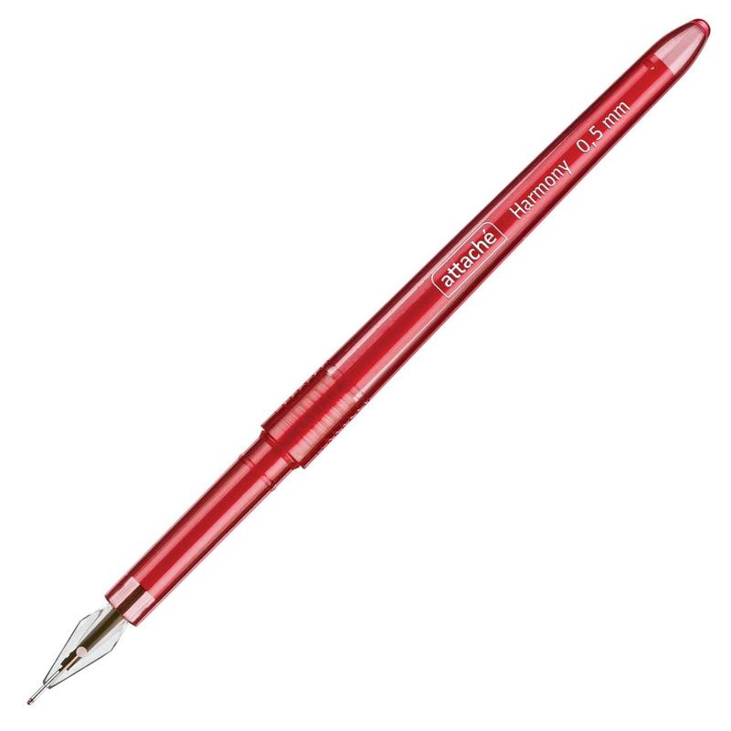 Ручка гелевая Attache Harmony,цвет чернил-красный