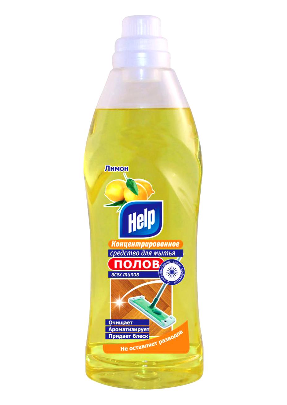 Средство для мытья пола HELP концентрат Лимон 1 л