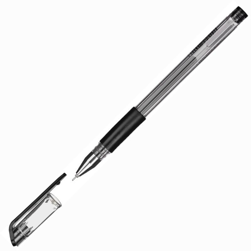 Ручка гелевая Attache Gelios-030 черный стерж, игольчатый, 0,5мм