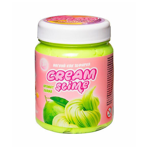 Слайм (лизун) Cream-Slime, с ароматом лайма, 250 г, SLIMER, SF05-X