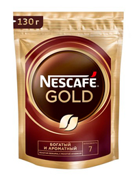 Кофе растворимый NESCAFE Gold, 130г, пакет