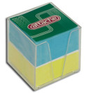 Блок для записей в подставке ATTACHE в стакане 9х9х9 цветной блок 80 г